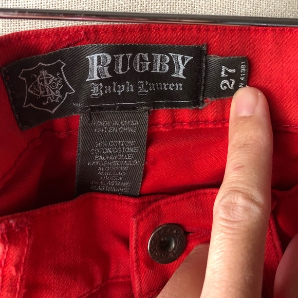 Red denim. - Picture 2 of 5